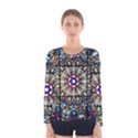 Vitrage Stained Glass Church Window Women s Long Sleeve Tee View1