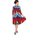 Church Window Glass Tiffany Quarter Sleeve Waist Band Dress View2