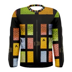 Window Stained Glass Glass Colors Men s Long Sleeve Tee