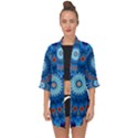 Rose Kaleidoscope Art Pattern Open Front Chiffon Kimono View1