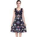 Stained Glass Sainte Chapelle Gothic V-Neck Midi Sleeveless Dress  View1