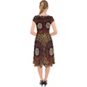Barcelona Glass Window Stained Glass Cap Sleeve Front Wrap Midi Dress View2