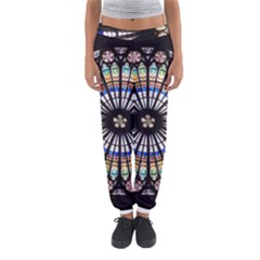 Stained Glass Cathedral Rosette Women s Jogger Sweatpants