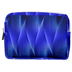 Audio Sound Soundwaves Art Blue Make Up Pouch (medium) by Alisyart