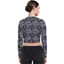 Pattern Op Art Black White Grey Long Sleeve Zip Up Bomber Jacket View2