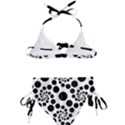 Dot Dots Round Black And White Kids  Classic Bikini Set View2