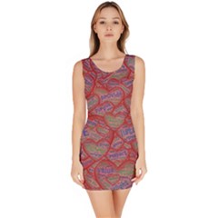 Love Hearts Valentines Connection Bodycon Dress
