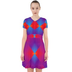 Geometric Blue Violet Red Gradient Adorable In Chiffon Dress by Alisyart