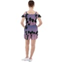 All Over Printed T-shirt- Palm Trees Ruffle Cut Out Chiffon Playsuit View2