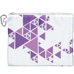 Art Purple Triangle Canvas Cosmetic Bag (xxxl) by Mariart