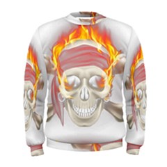 Fire Red Skull Men s Sweatshirt by Mariart
