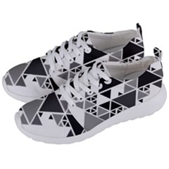 Gray Triangle Puzzle Men s Lightweight Sports Shoes by Mariart