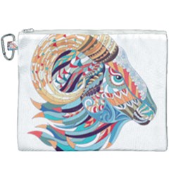 Goat Sheep Ethnic Canvas Cosmetic Bag (xxxl) by Mariart
