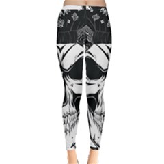 Kerchief Human Skull Inside Out Leggings by Mariart