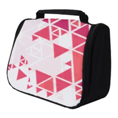 Red Triangle Pattern Full Print Travel Pouch (small) by Mariart