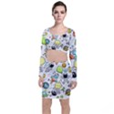 Sketch Cartoon Space Set Top and Skirt Sets View1