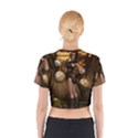 Wonderful Steampunk Lady Cotton Crop Top View2