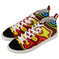 Pattern Background Structure Men s Mid-top Canvas Sneakers