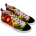Pattern Background Structure Men s Mid-Top Canvas Sneakers View3