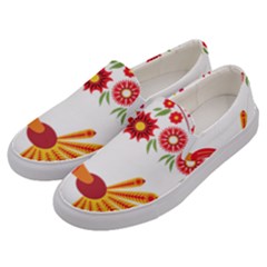Peacock Pattern Men s Canvas Slip Ons by Mariart