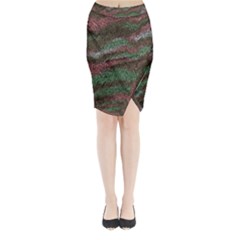 Pattern Structure Background Lines Midi Wrap Pencil Skirt