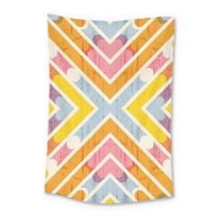 Line Pattern Cross Print Repeat Small Tapestry