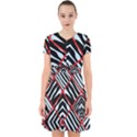 Model Abstract Texture Geometric Adorable in Chiffon Dress View1