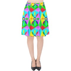 Star Texture Template Design Velvet High Waist Skirt