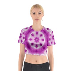 Pattern Abstract Background Art Purple Cotton Crop Top