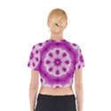 Pattern Abstract Background Art Purple Cotton Crop Top View2