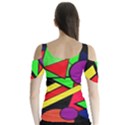 Background Color Art Pattern Form Butterfly Sleeve Cutout Tee  View2