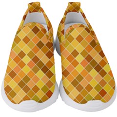 Square Pattern Diagonal Kids  Slip On Sneakers