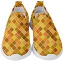 Square Pattern Diagonal Kids  Slip On Sneakers View1
