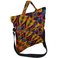 Background Abstract Texture Chevron Fold Over Handle Tote Bag