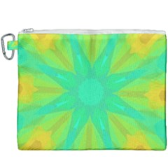 Kaleidoscope Background Green Canvas Cosmetic Bag (xxxl) by Mariart