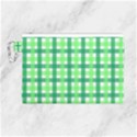 Sweet Pea Green Gingham Canvas Cosmetic Bag (Large) View1