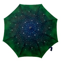 Background Blue Green Stars Night Hook Handle Umbrellas (large) by Alisyart