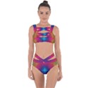 Background Pattern Structure Bandaged Up Bikini Set  View1