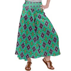 Background Image Structure Satin Palazzo Pants