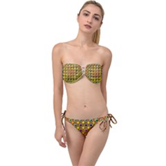 Background  Kaleidoscope Twist Bandeau Bikini Set