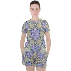 Ornament Kaleidoscope Women s Tee And Shorts Set