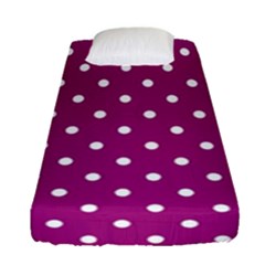 Fuschia Polka Dot Fitted Sheet (single Size)