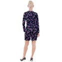 Flamingo pattern Button Long Sleeve Dress View2