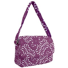 Magenta And White Abstract Print Pattern Courier Bag