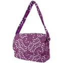 Magenta And White Abstract Print Pattern Courier Bag View2