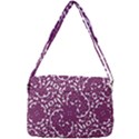 Magenta And White Abstract Print Pattern Courier Bag View3