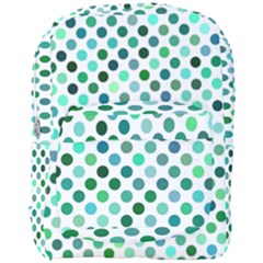 Shades Of Green Polka Dots Full Print Backpack by retrotoomoderndesigns