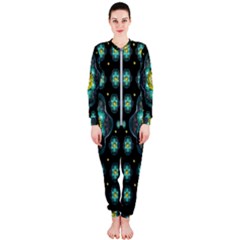 Light And Love Flowers Decorative Onepiece Jumpsuit (ladies)  by pepitasart