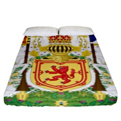 Royal Coat Of Arms Of Kingdom Of Scotland, 1603-1707 Fitted Sheet (king Size) by abbeyz71