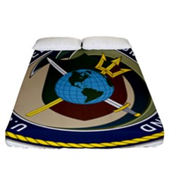 Seal Of United States Navy Expeditionary Combat Command Fitted Sheet (california King Size) by abbeyz71